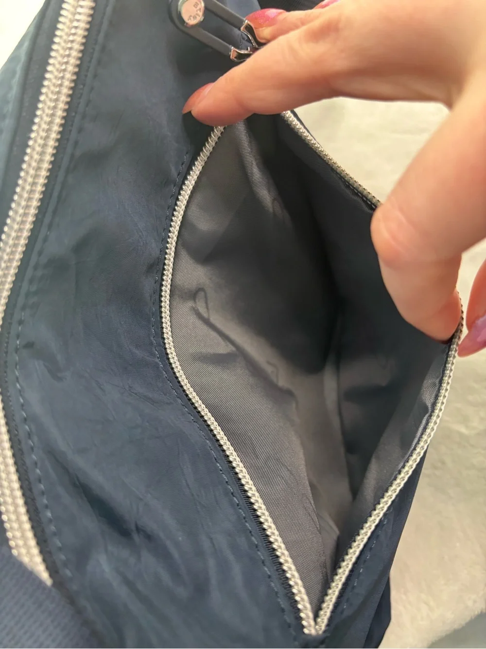 Navy Crossbody Messenger Bag with  Pockets Perfect for Festivals or Vacation
